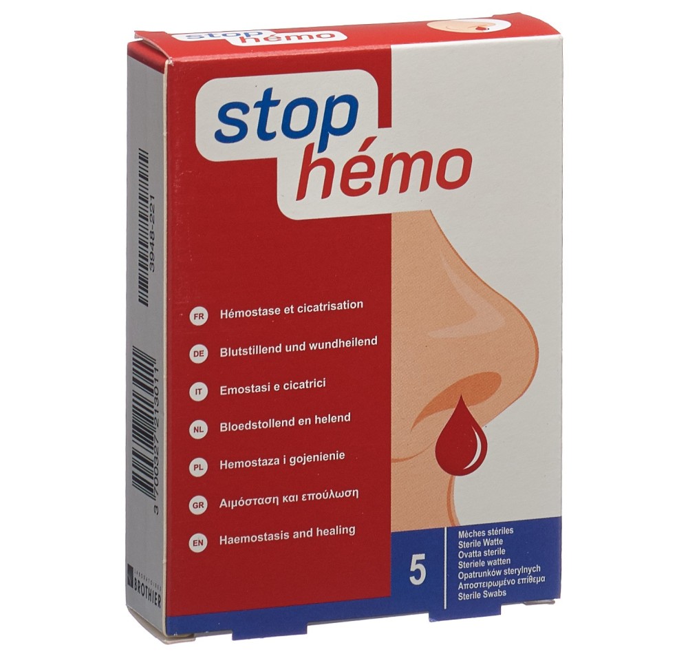 STOP HEMO ouate hémostat stérile sach 5 pce
