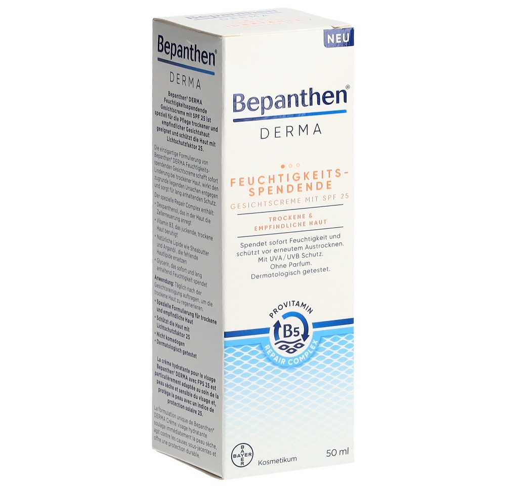 BEPANTHEN DERMA cr visage hydratante SPF25 50 ml