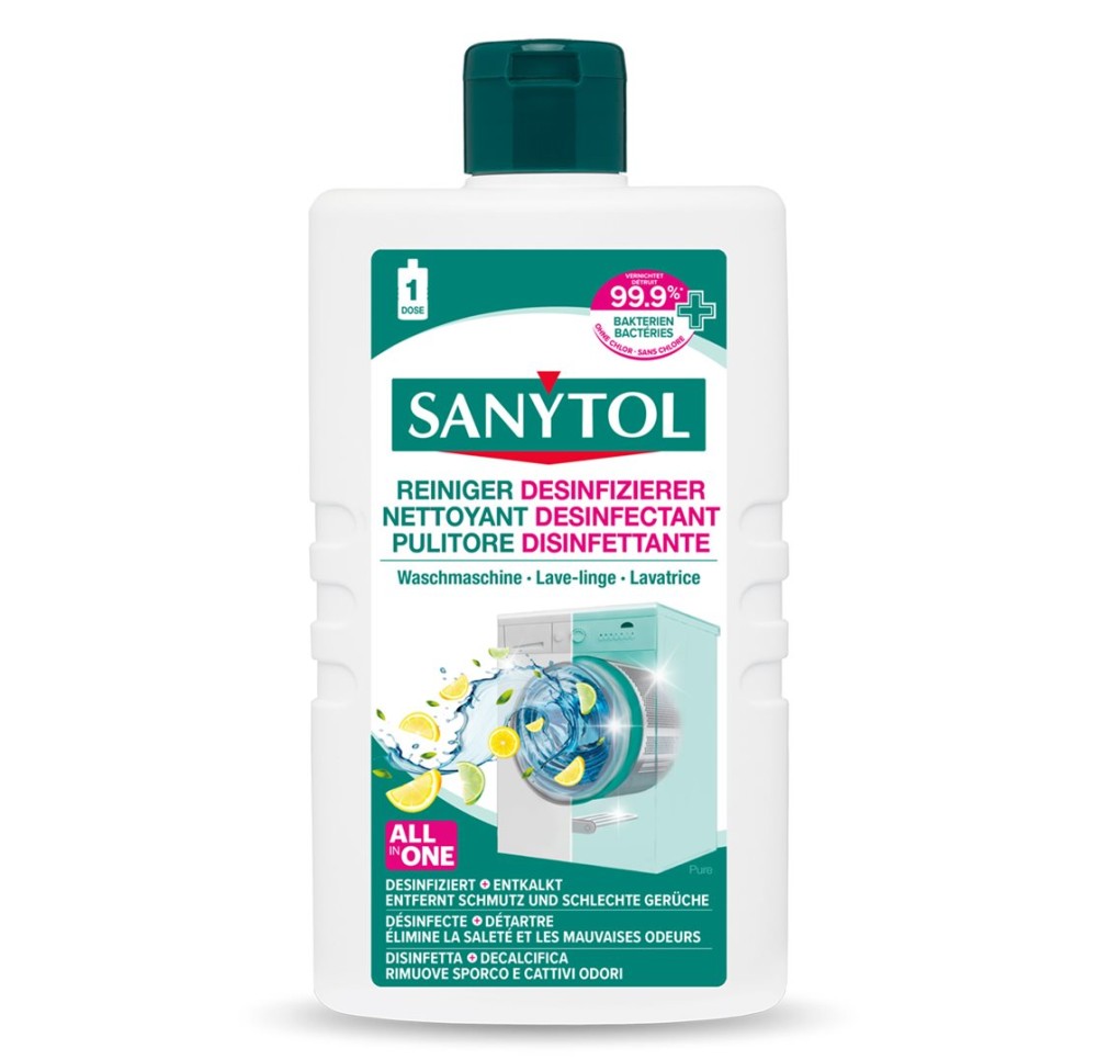 SANYTOL nettoyant désinfect lave-linge pure 240 ml
