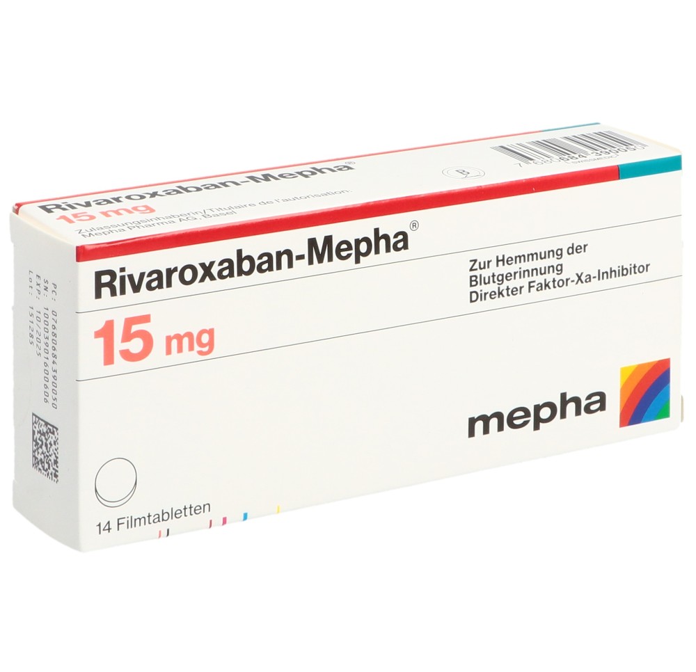 RIVAROXABAN Mepha cpr pell 15 mg 14 pce