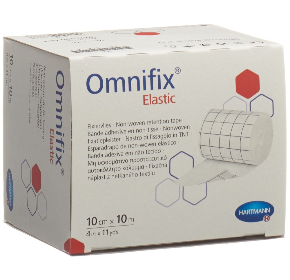 OMNIFIX adhésif non tissé 10cmx10m élastique blanc