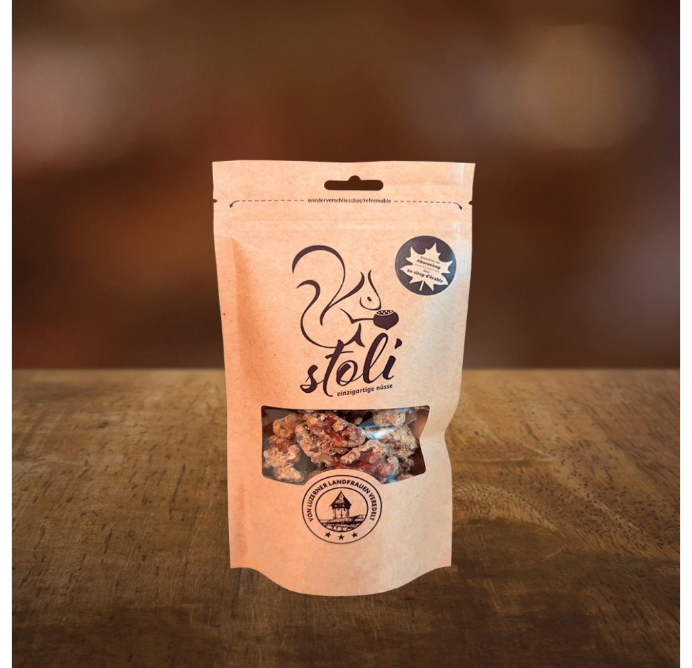 STOLI noix au sirop d'érable sach 125 g