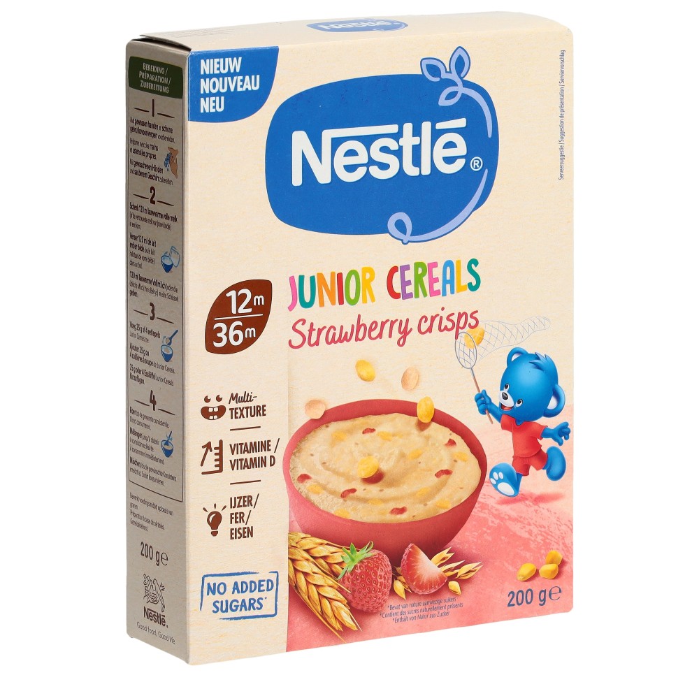 NESTLE Junior Cereals Crisps Strawberry 200 g