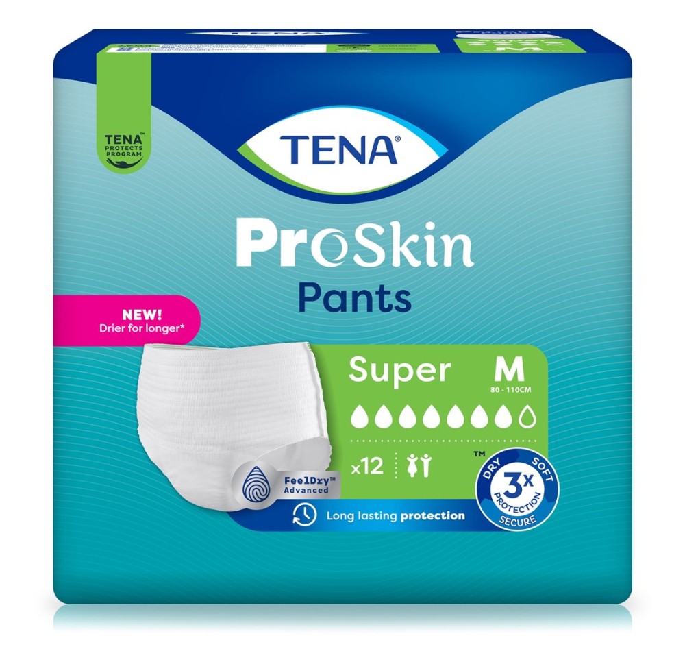 TENA Pants Super M 80-110cm (nouv) 12 pce