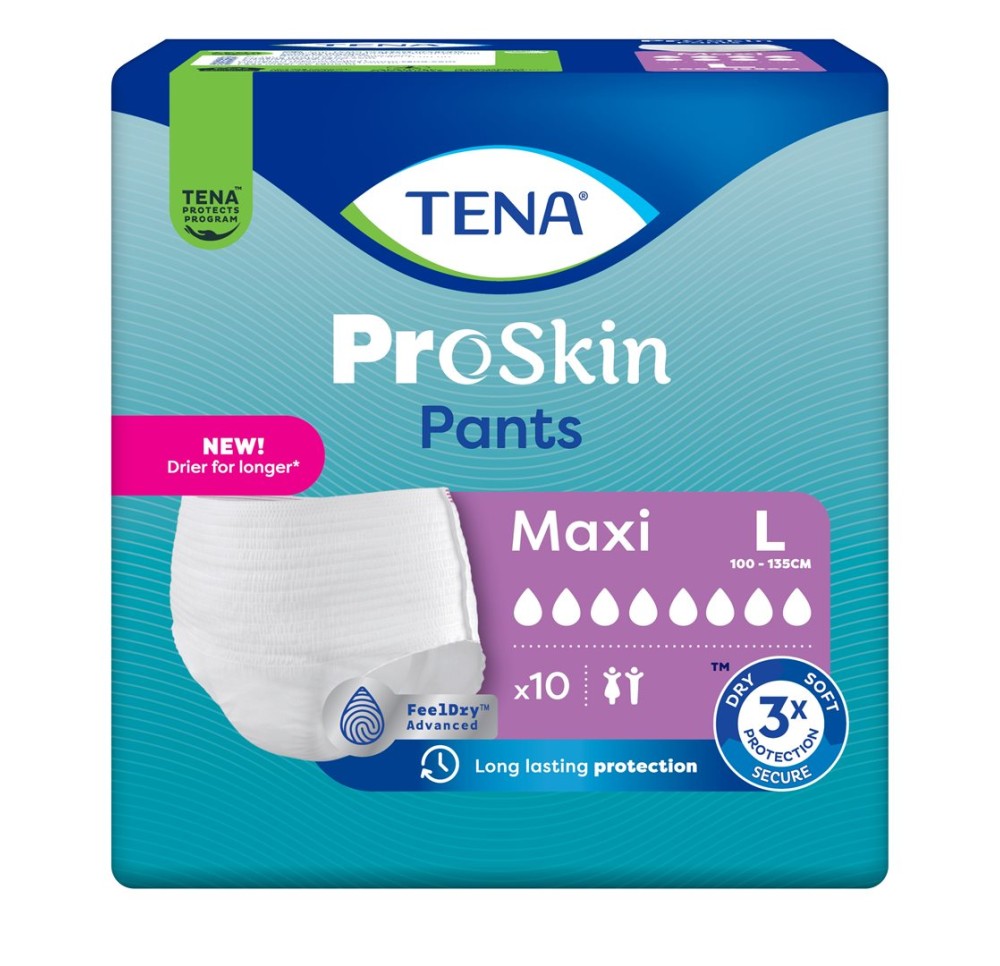 TENA Pants Maxi L 100-135cm 4 x 10 pce