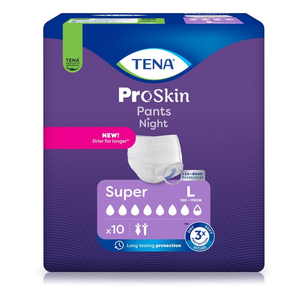 TENA Pants Night Super L 100-135cm 4 x 10 pce