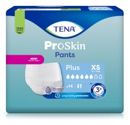 TENA Pants Plus XS 50-70cm (nouv) 4 x 14 pce