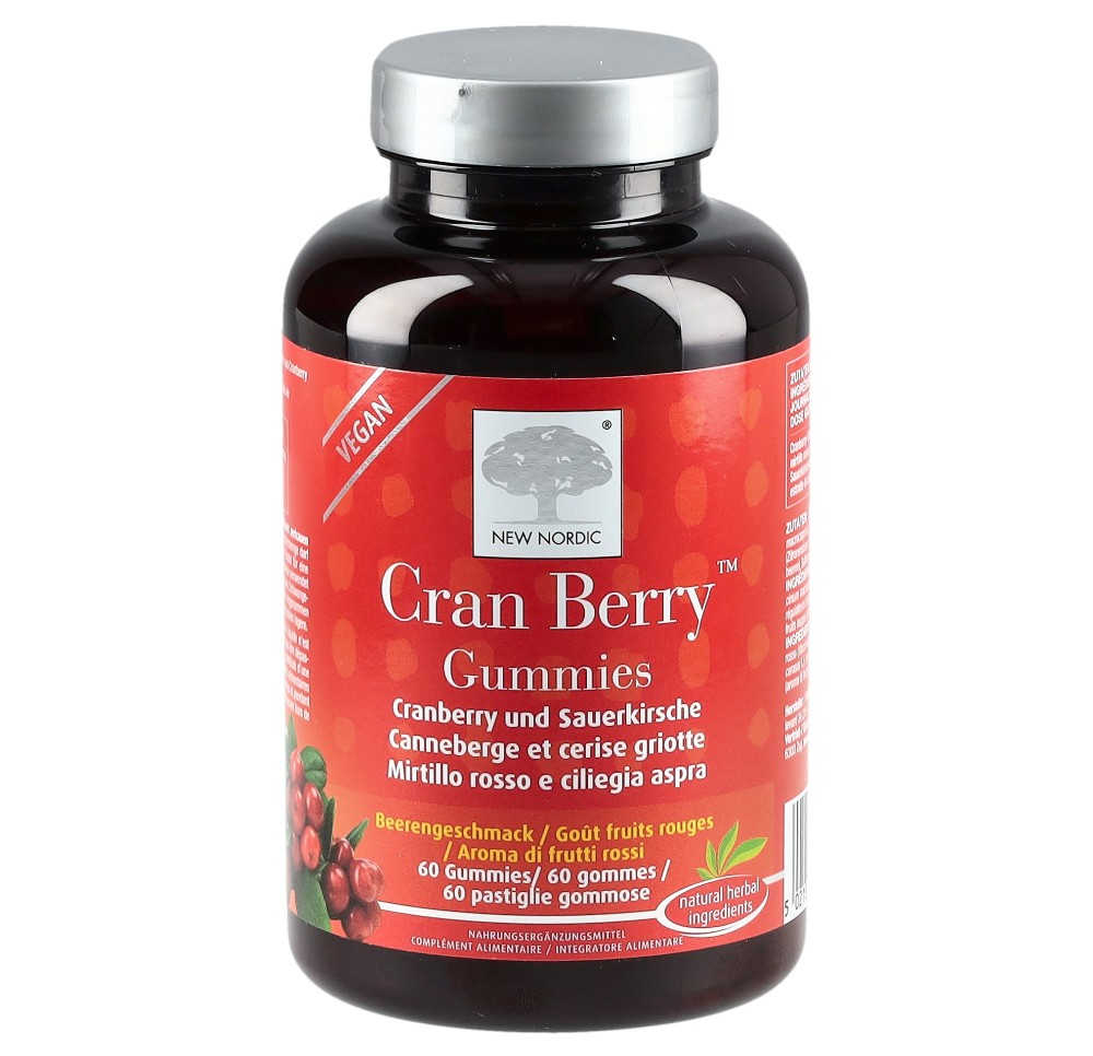 NEW NORDIC Cran Berry Gummies bte 60 pce