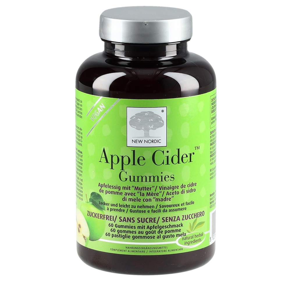 NEW NORDIC Apple Cider Gummies bte 60 pce