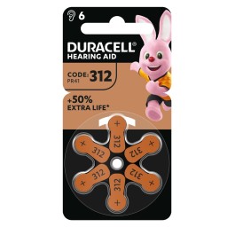 DURACELL pile EasyTab 312 Zinc Air D6 1.4V 6 pce