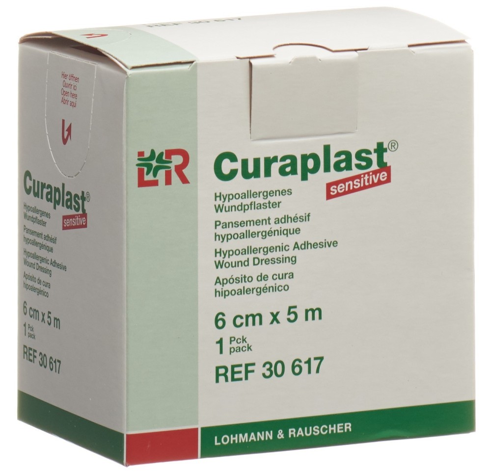 CURAPLAST sensitiv pans adhés 6cmx5m chair rouleau