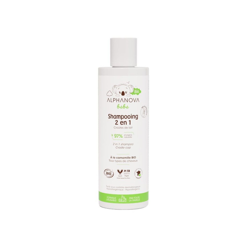 ALPHANOVA BB shampooing 2en1 bio 200 ml