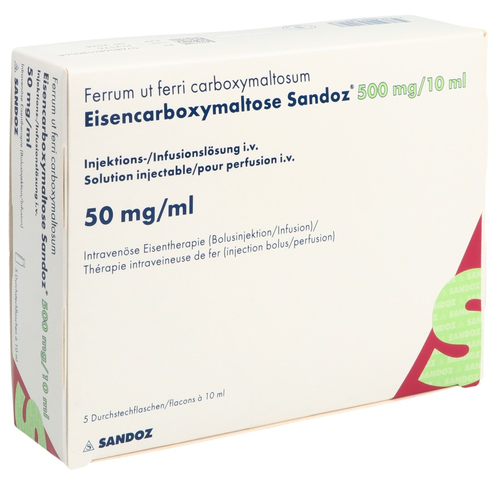 CARBOXYMALTOSE FERRI Sandoz 500 mg/10ml 5 pce