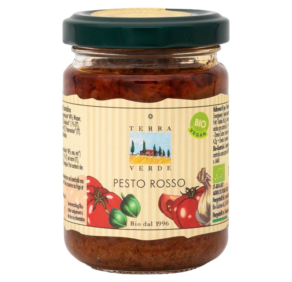 TERRA VERDE pesto rosso í condim contadino 130 g