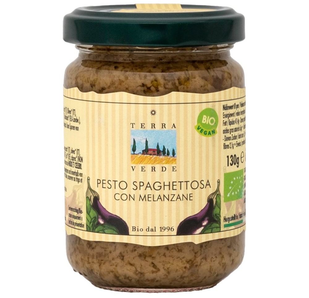 TERRA VERDE pesto d'aubergine verre 130 g
