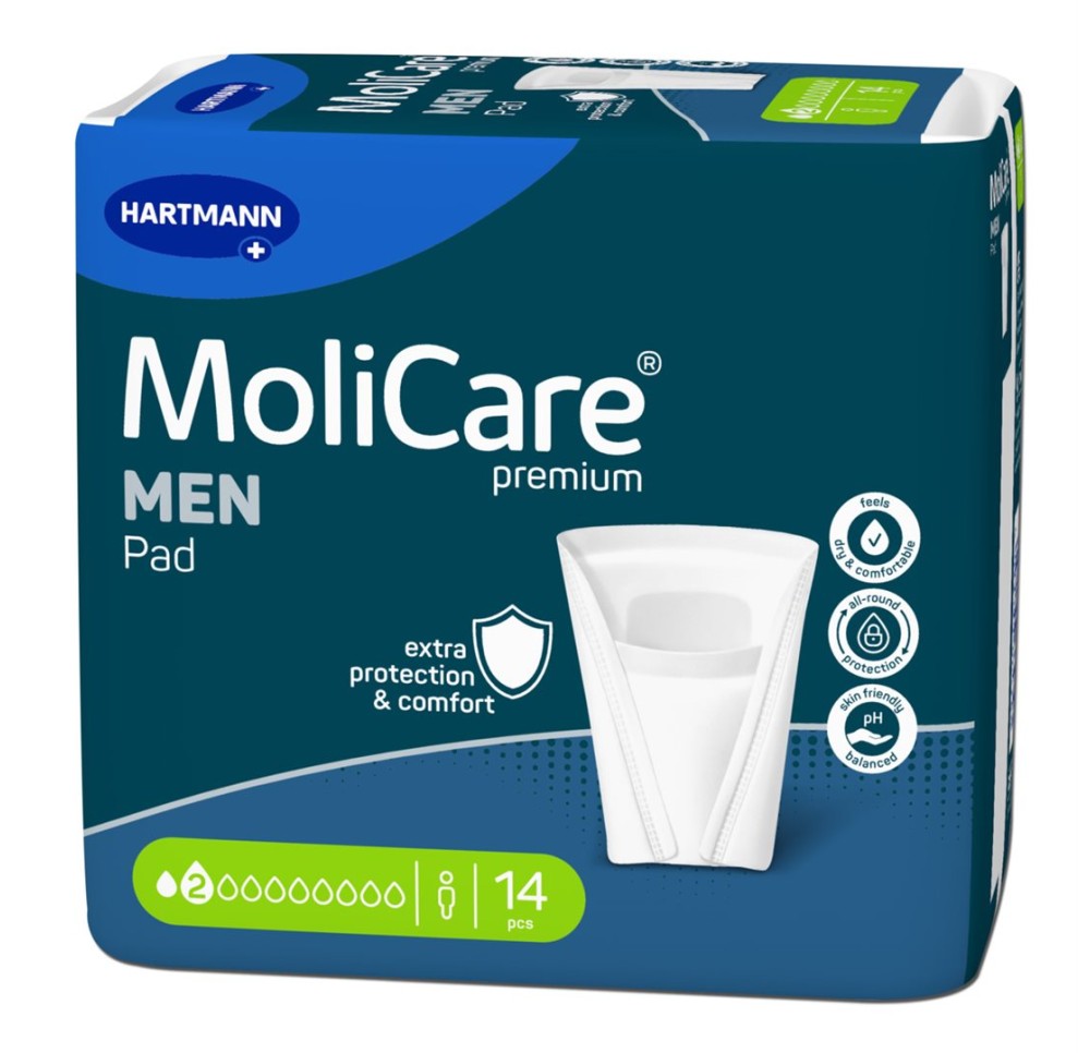 MOLICARE Premium Men Pad 2 gouttes sach 14 pce