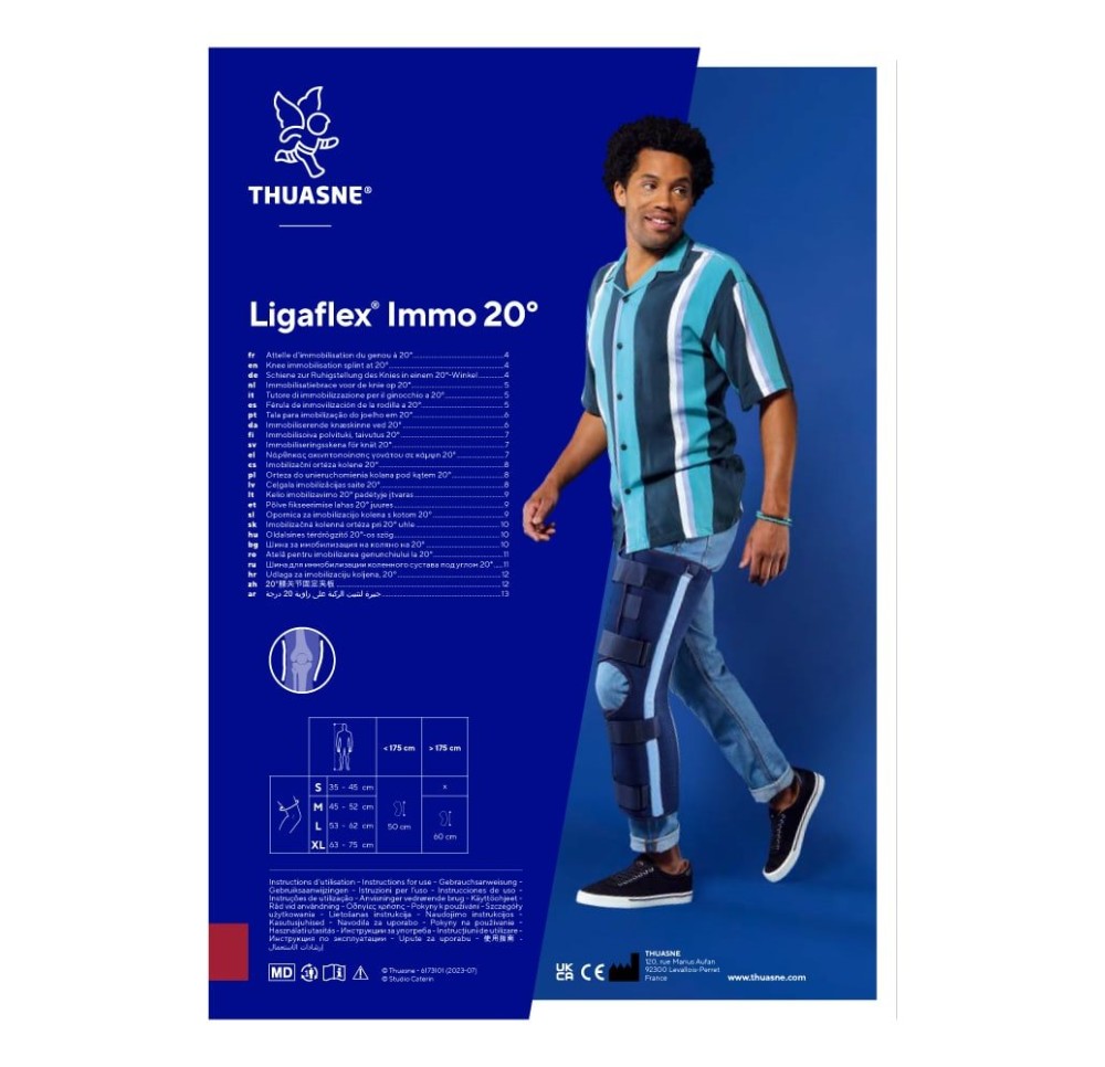 THUASNE Ligaflex Immo 20° 50cm L bleu marine