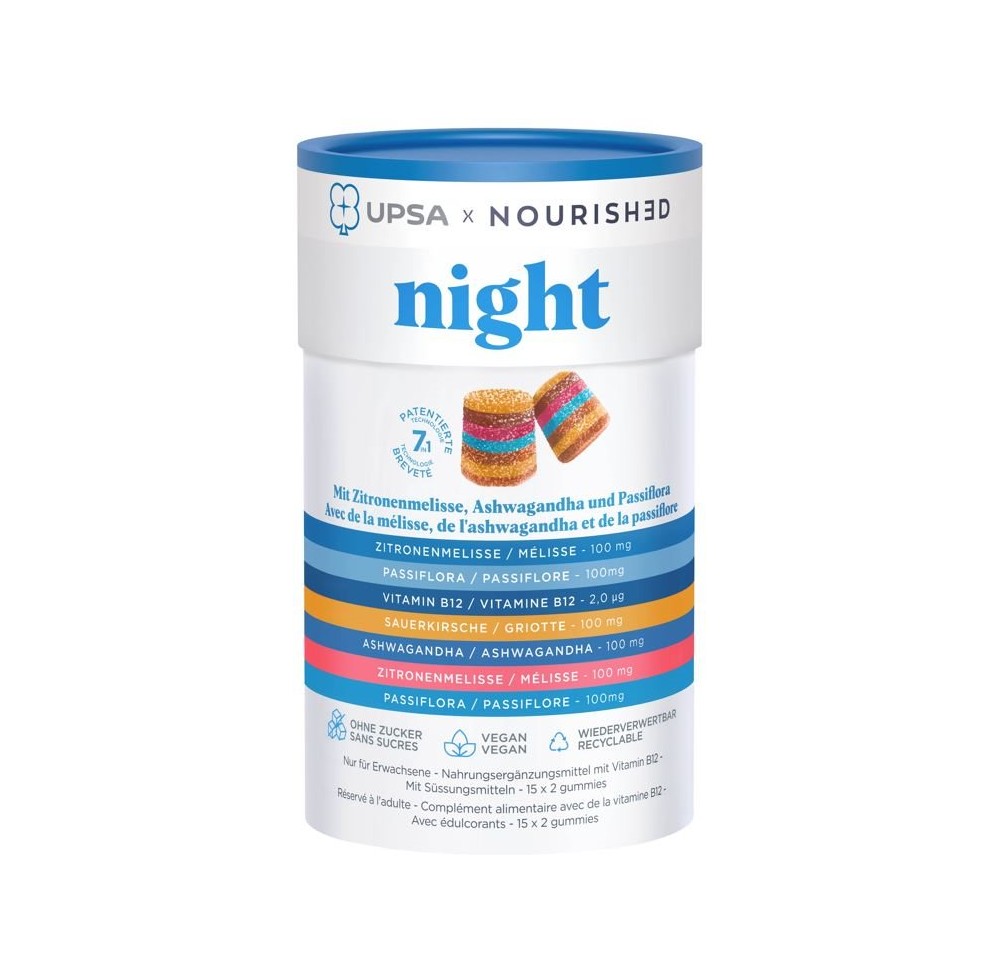 UPSA X NOURISHED Night gummies box 30 pce