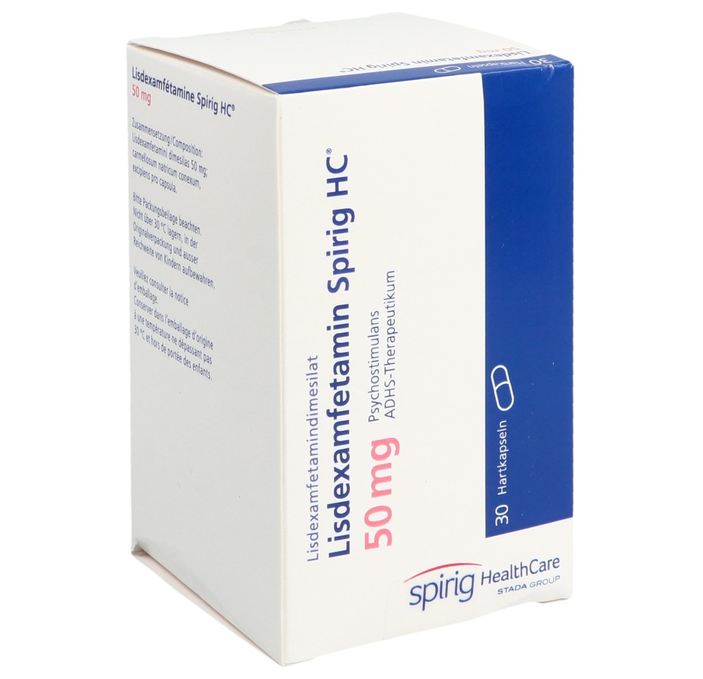 LISDEXAMFETAMINE Spirig HC caps 50 mg bte 30 pce