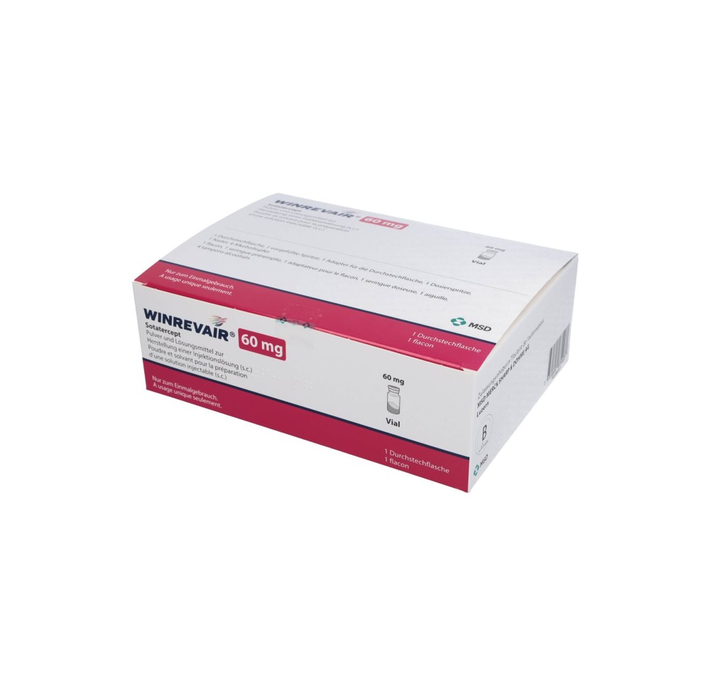 WINREVAIR subst sèche 60 mg c solv flac