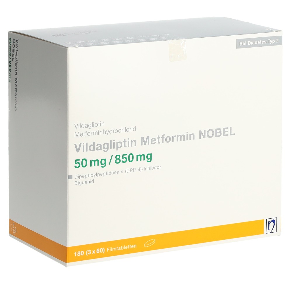 VILDAGLIPTIN Metformin NOBEL 50/850 mg 180 pce