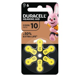 DURACELL pile EasyTab 10 Zinc Air D6 1.4V 6 pce