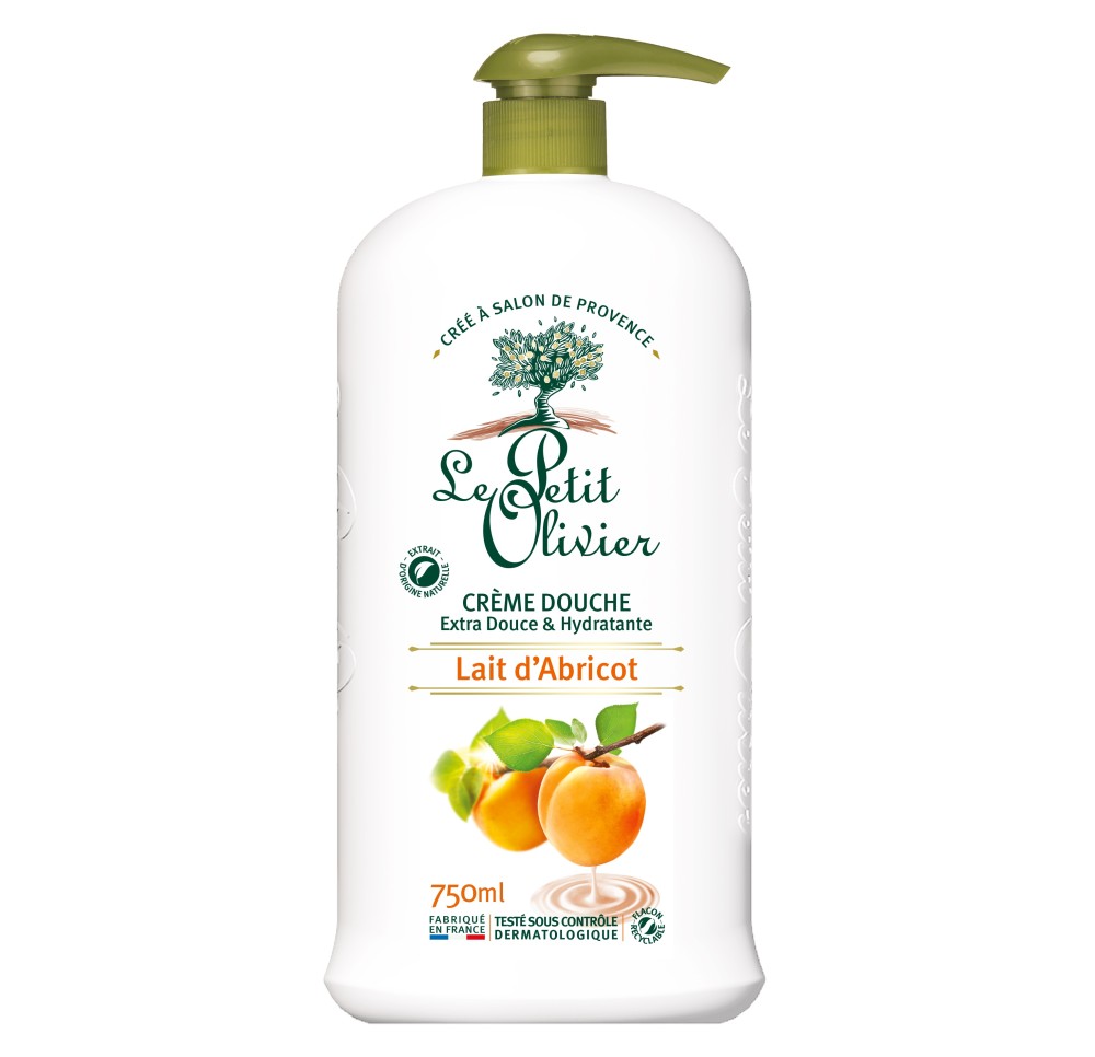LE PETIT OLIVIER crème douche abricot hypo 750 ml