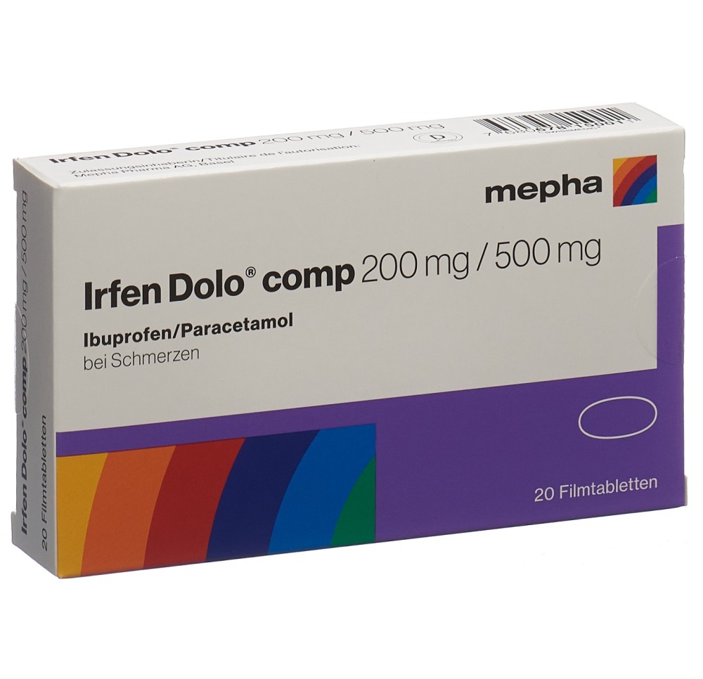 IRFEN DOLO comp cpr pell 200 mg/500 mg 20 pce