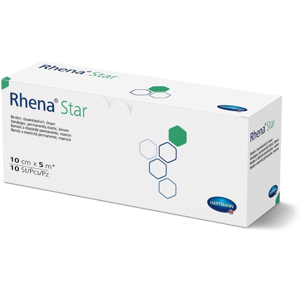 RHENA Star bande élast 10cmx5m chair ouvert 10 pce