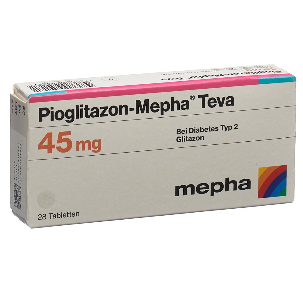 PIOGLITAZON Mepha Teva cpr 45 mg 28 pce