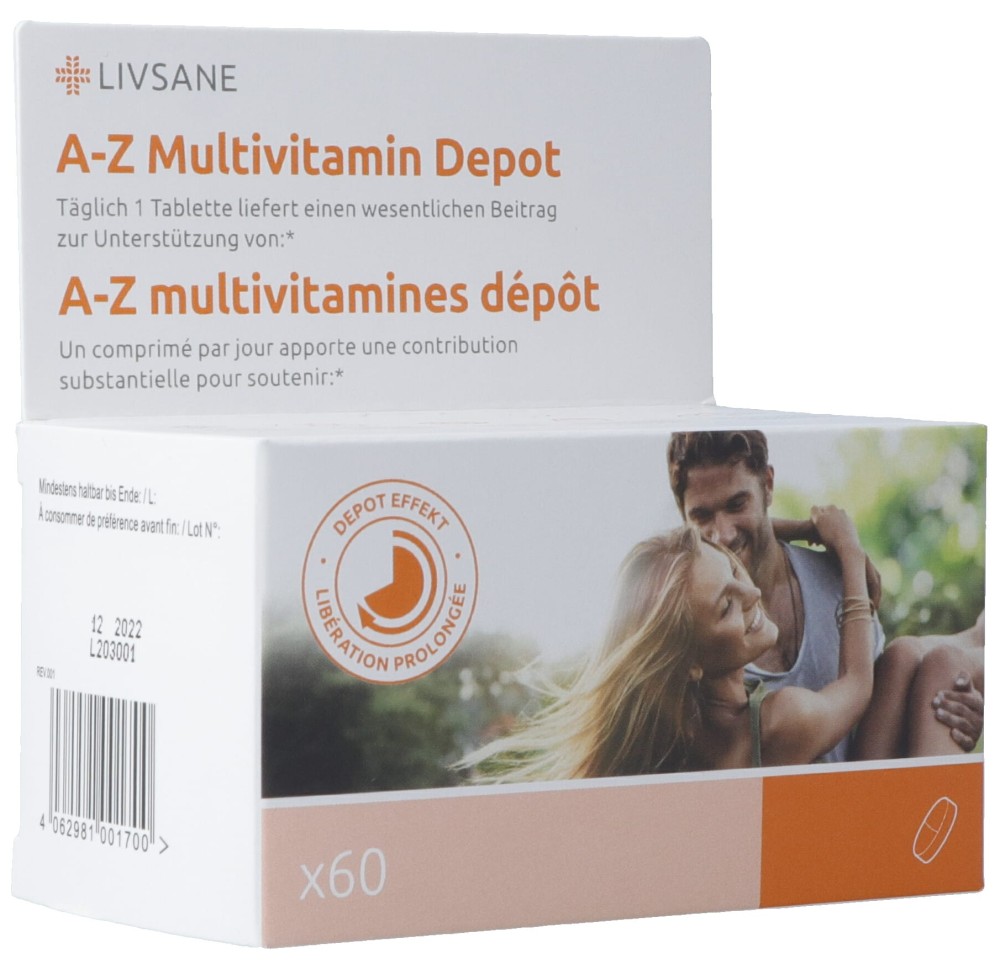 LIVSANE A-Z multivitamines dépôt cpr 60 pce