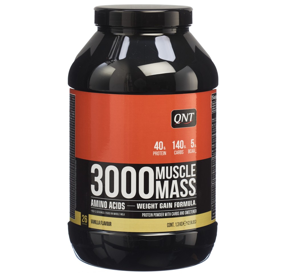 QNT Muscle Mass 3000 vanilla bte 1.3 kg