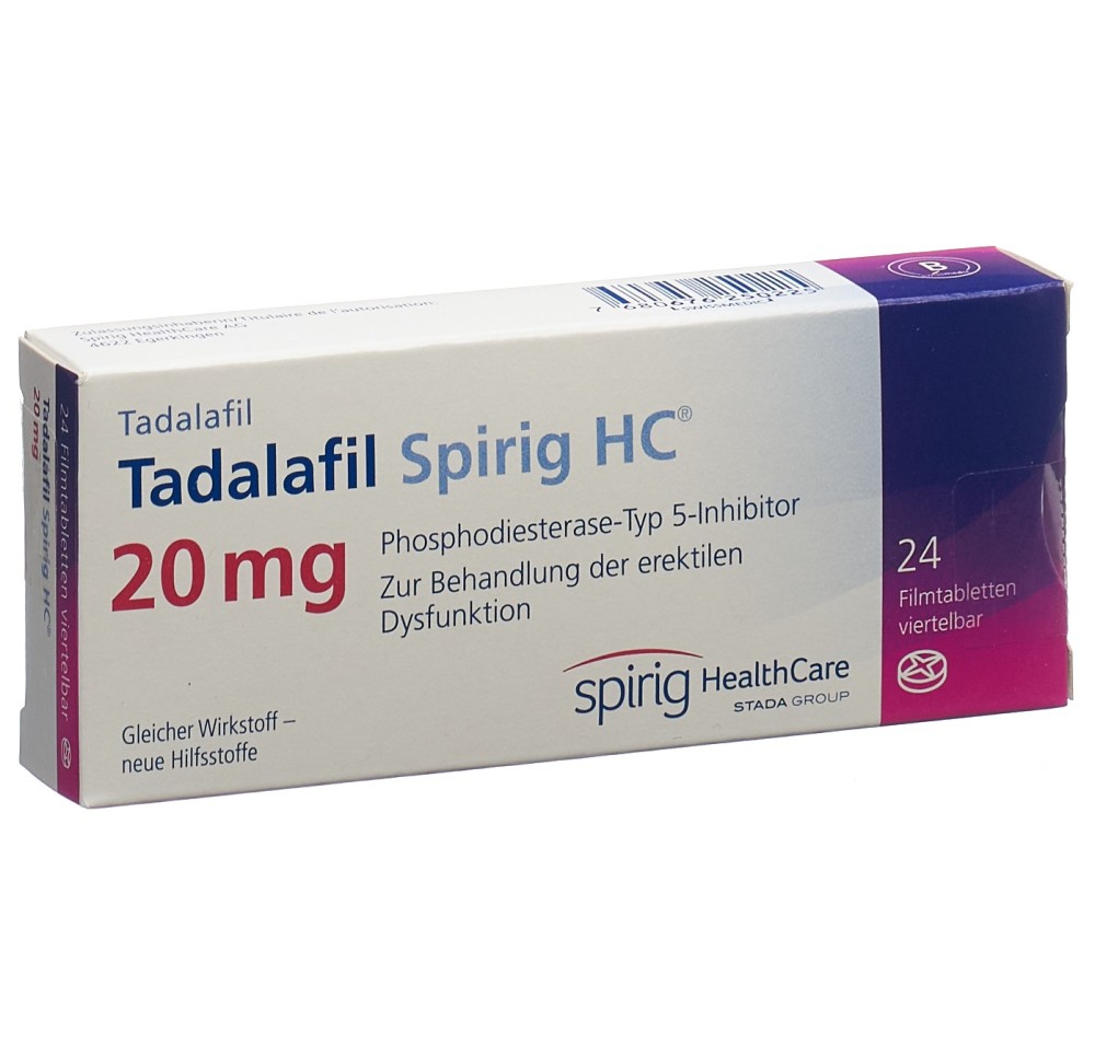 TADALAFIL Spirig HC cpr pell 20 mg 24 pce