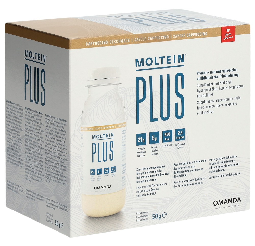 MOLTEIN PLUS 2.5 cappuccino 6 fl 50 g