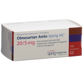 OLMESARTAN AMLO Spirig HC cpr pell 20/5mg 100 pce