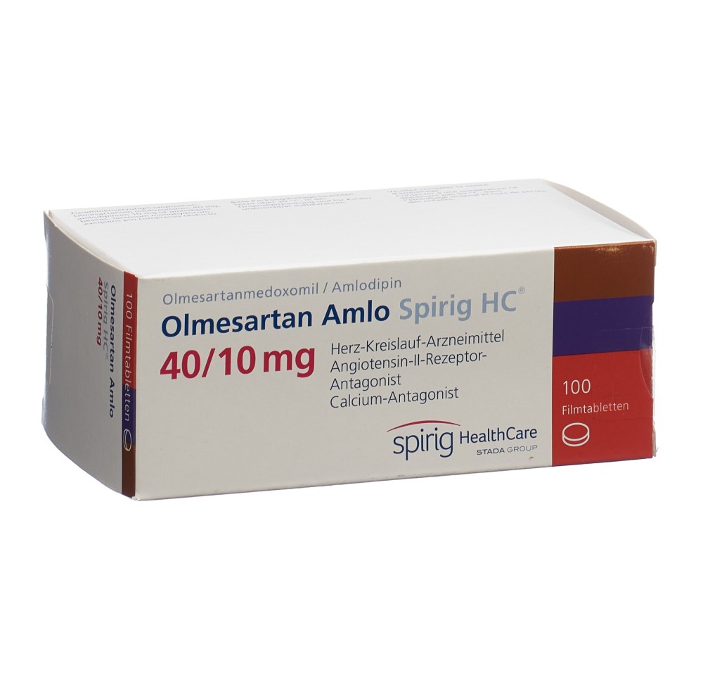OLMESARTAN AMLO Spirig HC cpr pell 40/10mg 100 pce