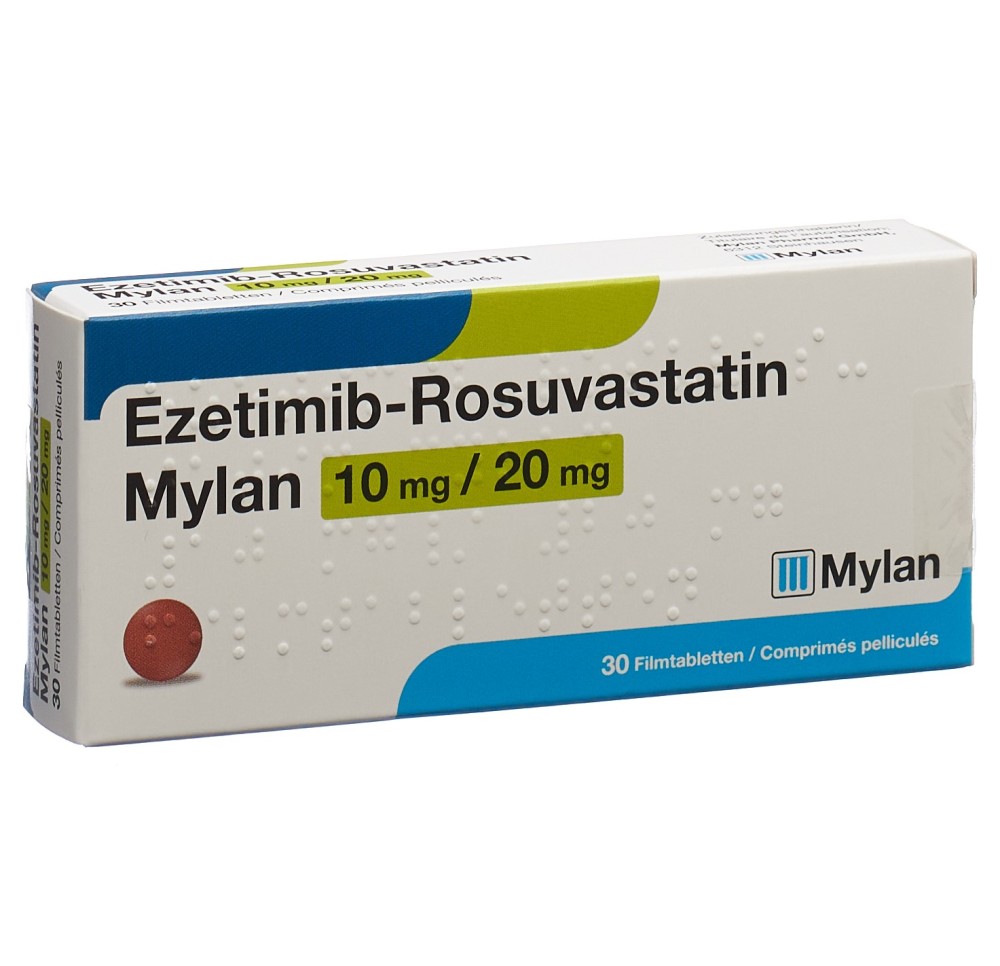 EZETIMIB ROSUVAST Mylan cpr pell 10mg/20mg 30 pce
