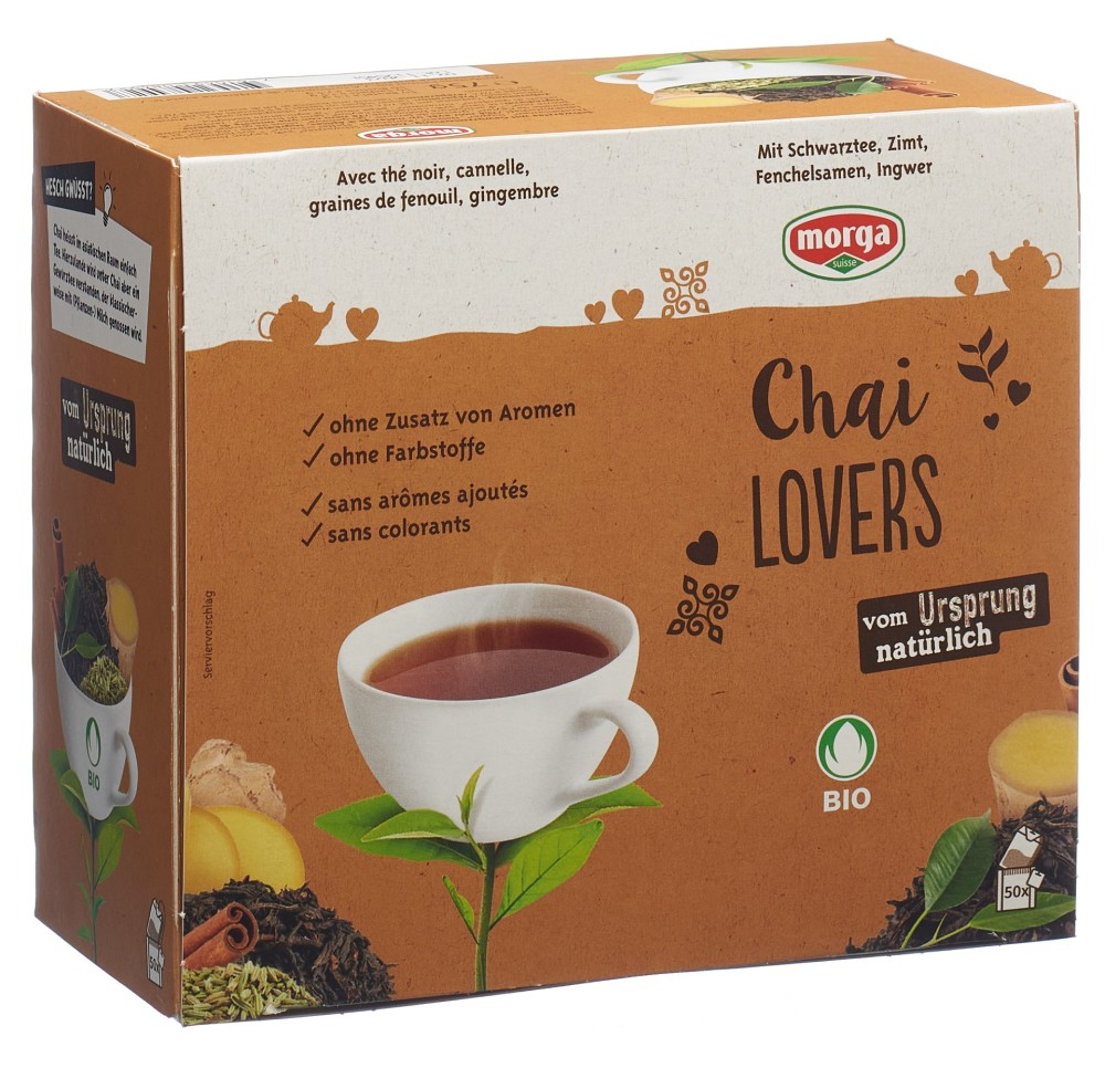 MORGA thé Chai Lovers a/p bio bourgeon sach 50 pce