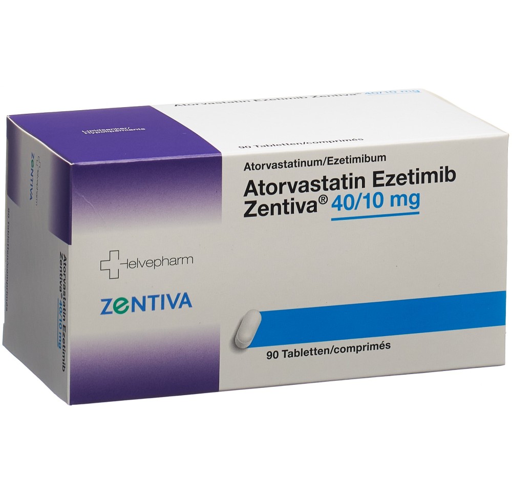 ATORVASTATIN Ezetimib Zentiva cpr 40/10mg 90 pce