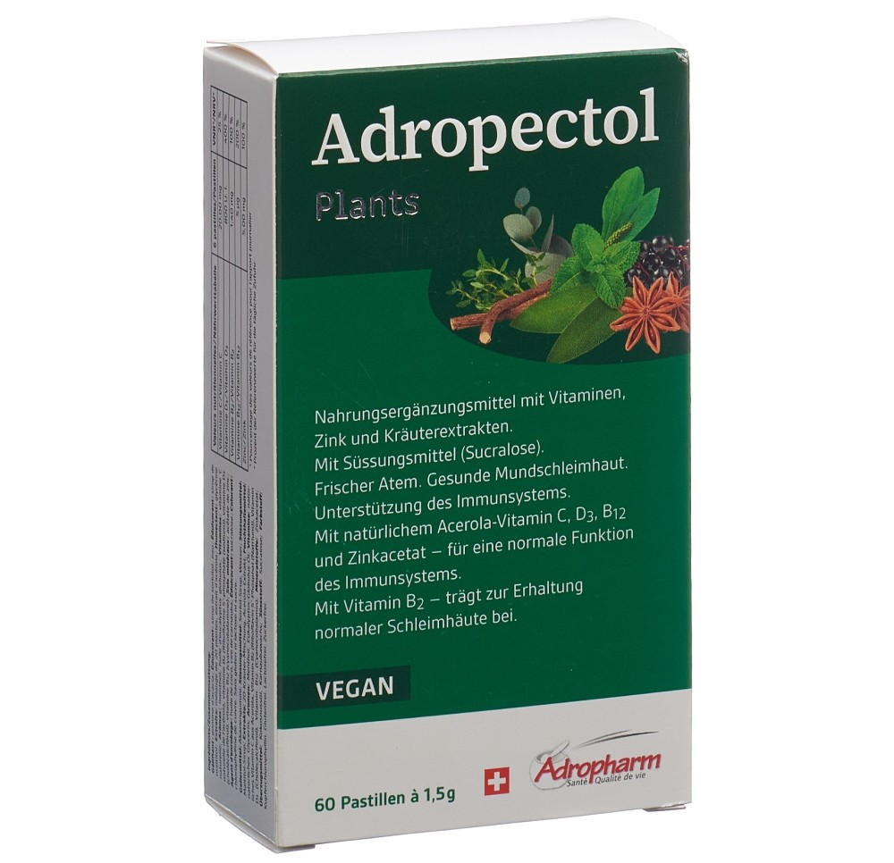 ADROPECTOL plantes pastilles 60 pce