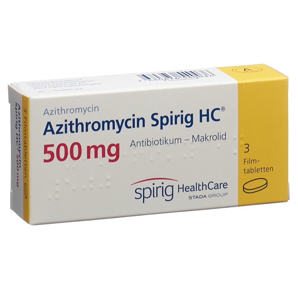 AZITHROMYCINE Spirig HC 500 mg 3 pce