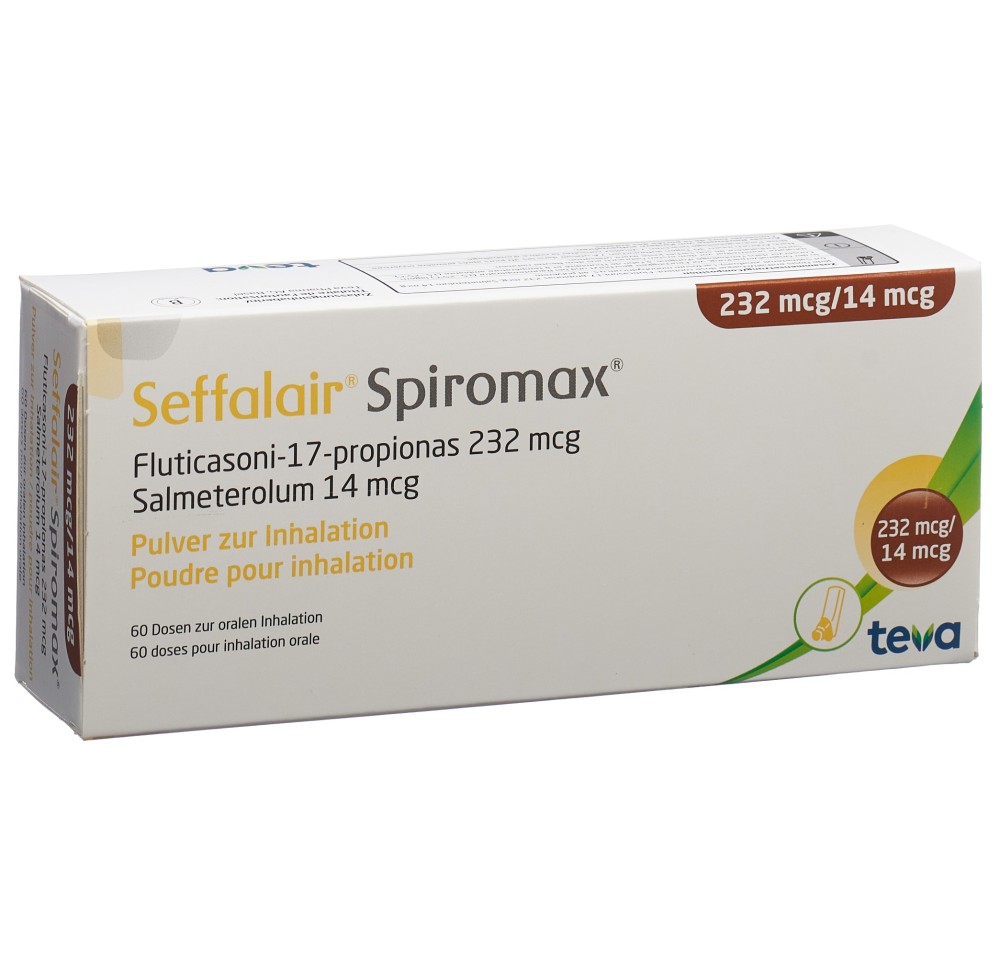 SEFFALAIR SPIROMAX pdr inh 232/14 mcg 60 dos