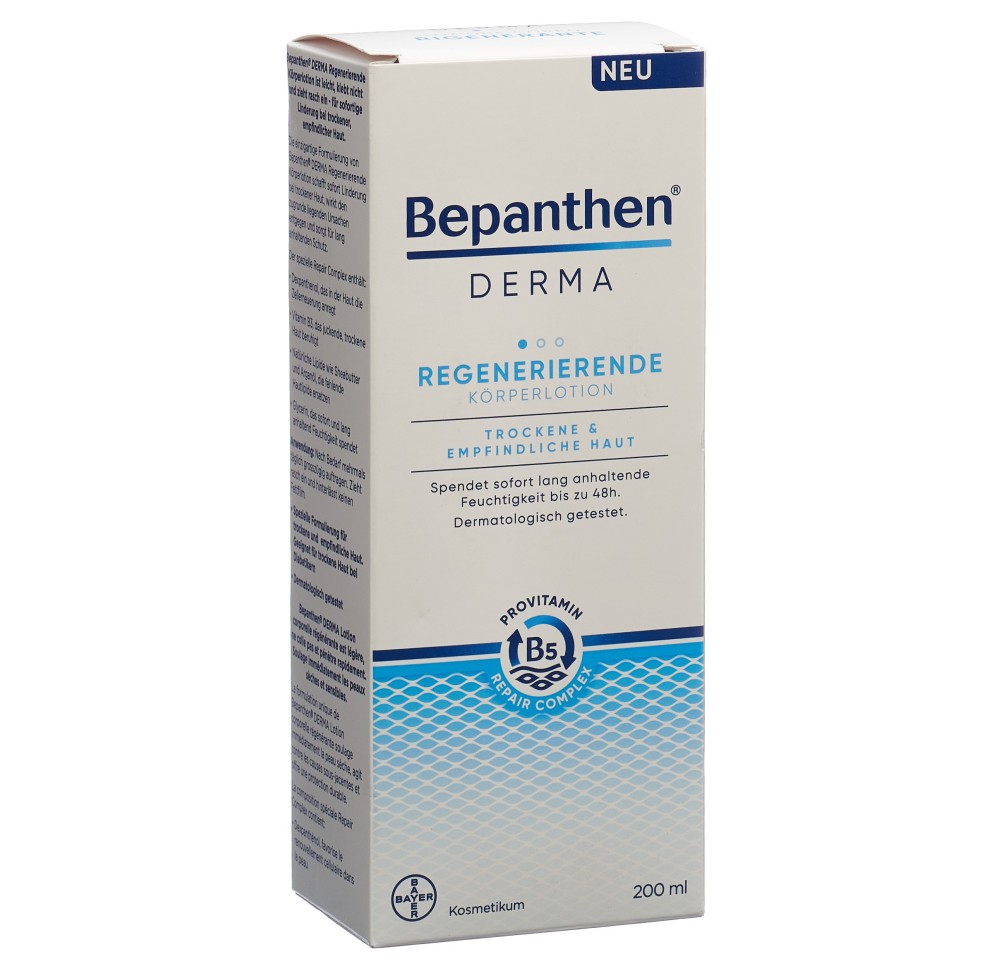 BEPANTHEN DERMA lot corporelle régénér tb 200 ml
