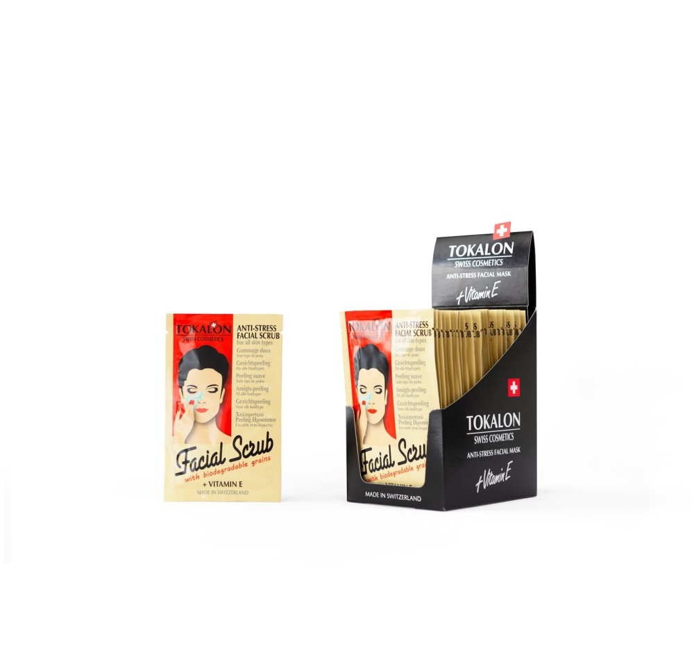 TOKALON facial scrub display 24x15ml