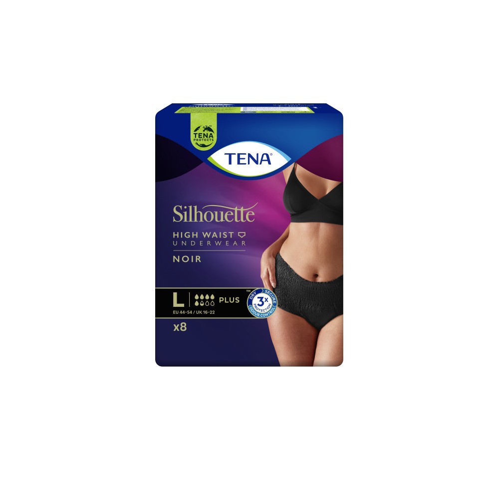 TENA Silhouette Plus L noir 8 pce
