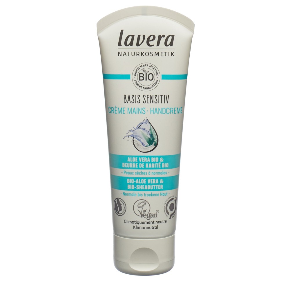 LAVERA crème mains basis sensitiv tb 75 ml
