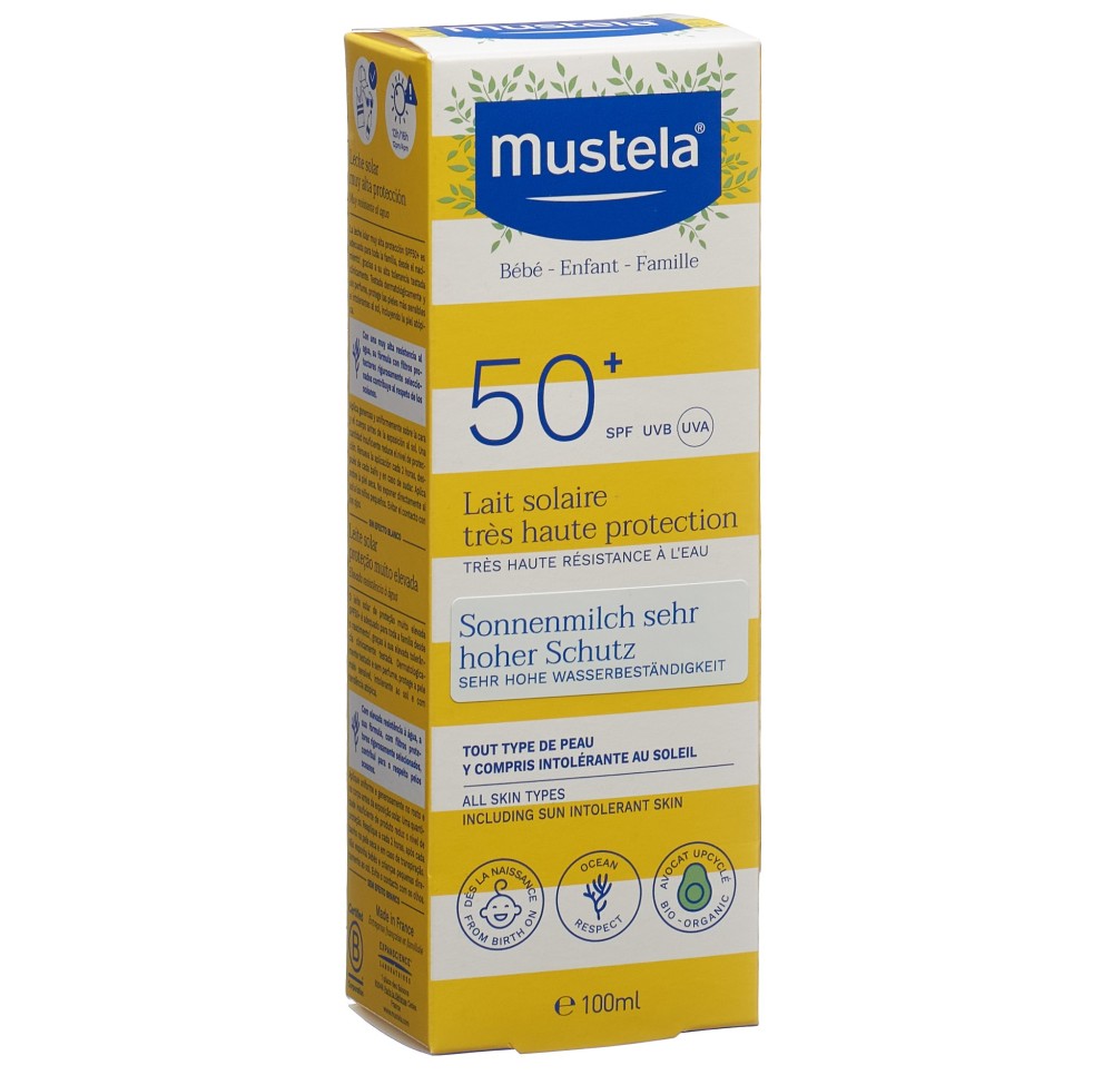 MUSTELA Solaire lait solaire SPF50+ tb 100 ml
