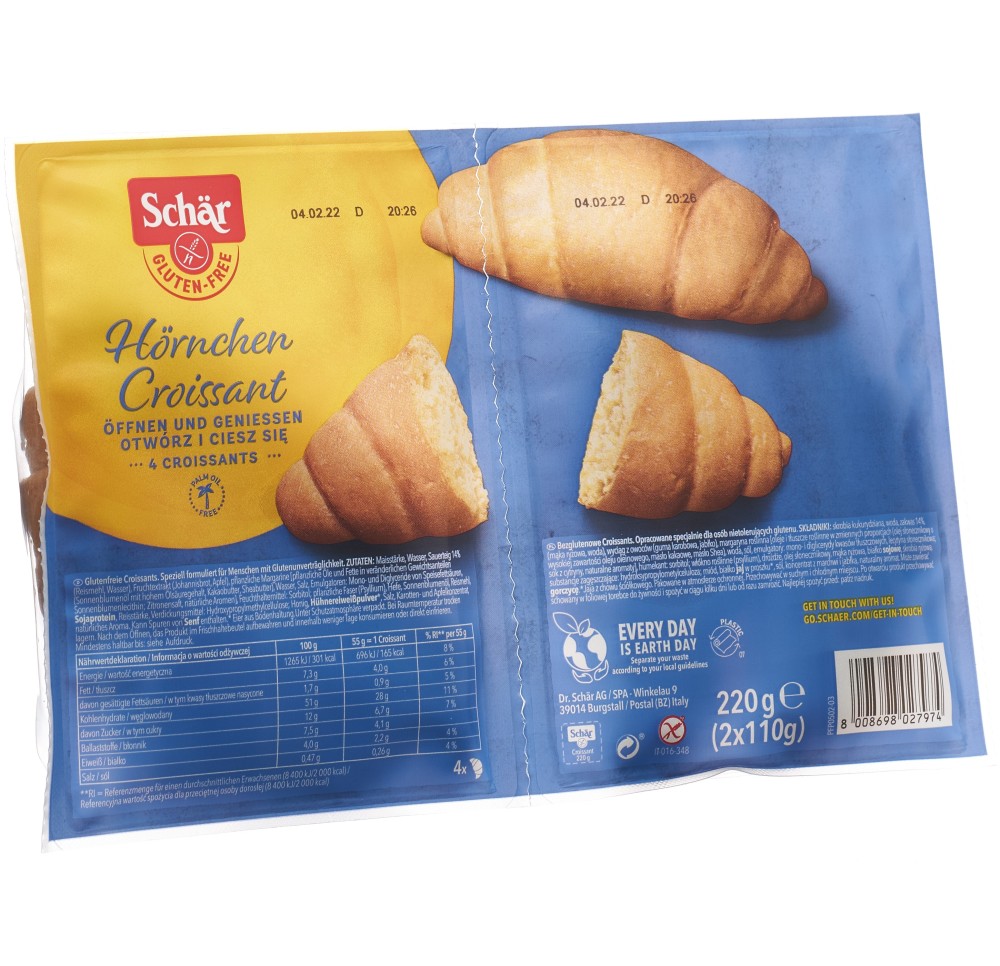 SCHÄR Croissant sans gluten 220 g