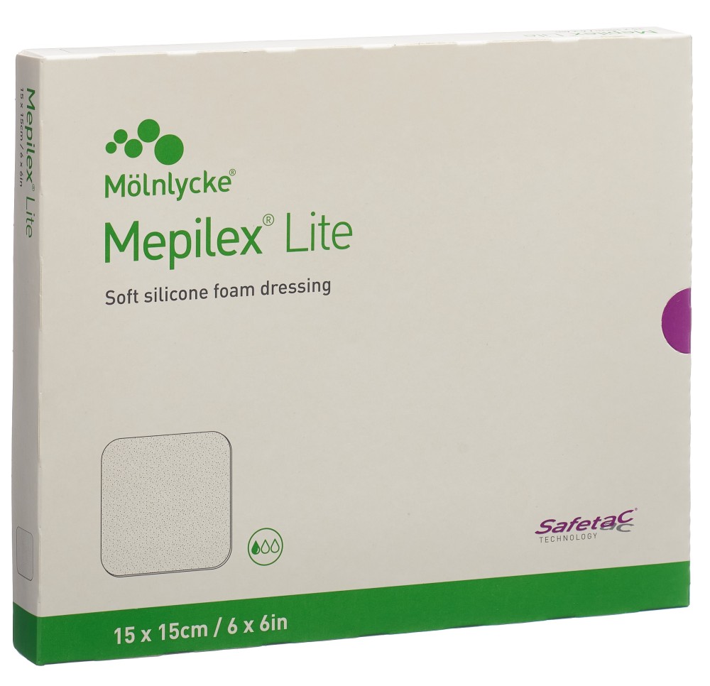 MEPILEX Lite pans hydrocell 15x15cm sili (n) 5 pce