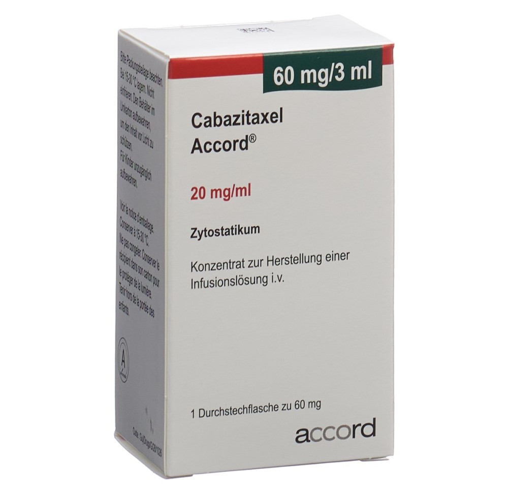 CABAZITAXEL Accord conc perf 60 mg/3ml 3 ml